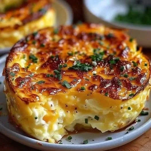 Delicioso pastel de huevos al horno, preparado con ingredientes frescos y sencillo de hacer.